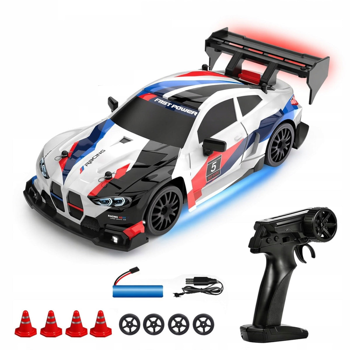 Speedek™ NightRacer – Auto RC z potrójnym podświetleniem LED