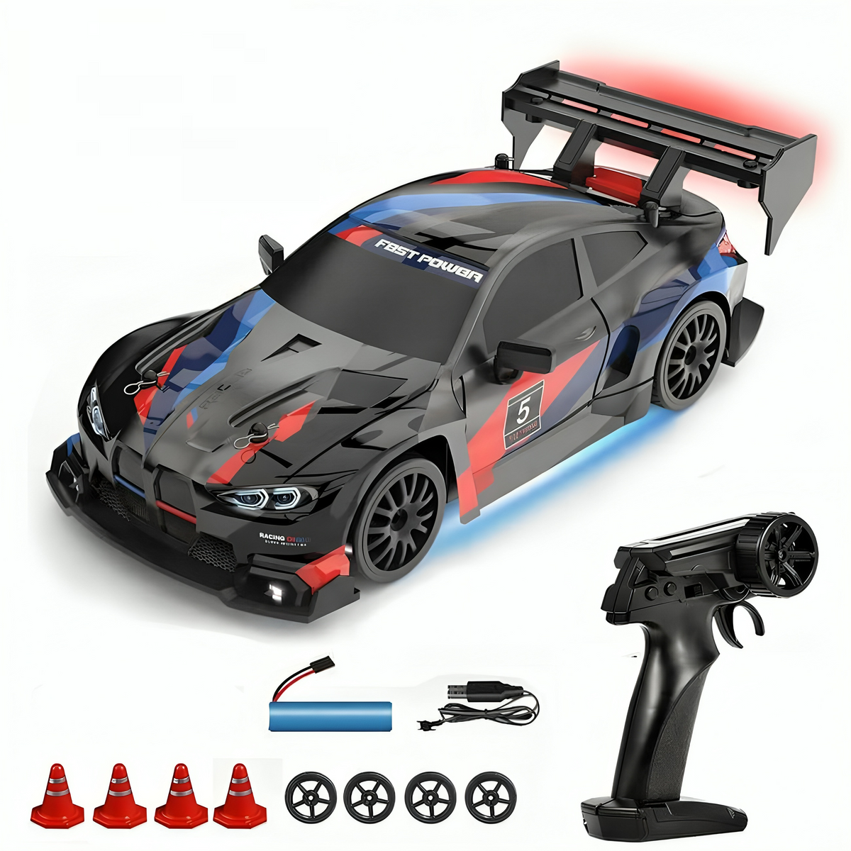 Speedek™ NightRacer – Auto RC z potrójnym podświetleniem LED